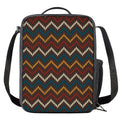 Vintage Chevron Knitted Pattern Print Crossbody Lunch Bag