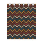 Vintage Chevron Knitted Pattern Print Curtain