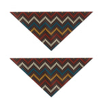 Vintage Chevron Knitted Pattern Print Dog Bandana