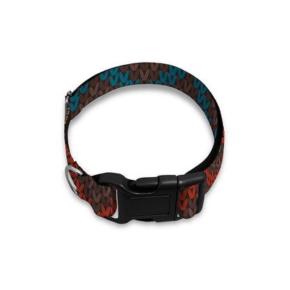Vintage Chevron Knitted Pattern Print Dog Collar