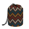 Vintage Chevron Knitted Pattern Print Drawstring Makeup Bag