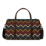Vintage Chevron Knitted Pattern Print Duffle Bag