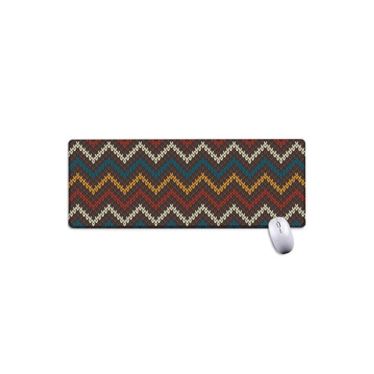 Vintage Chevron Knitted Pattern Print Extended Mouse Pad