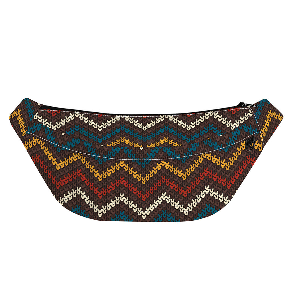 Vintage Chevron Knitted Pattern Print Fanny Pack