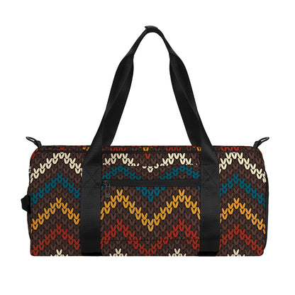 Vintage Chevron Knitted Pattern Print Gym Bag