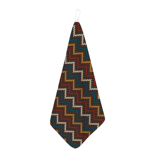 Vintage Chevron Knitted Pattern Print Hand Towel