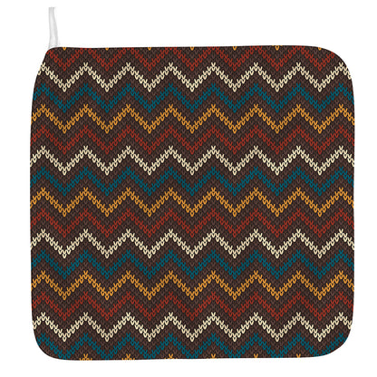 Vintage Chevron Knitted Pattern Print Hand Towel