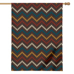 Vintage Chevron Knitted Pattern Print House Flag