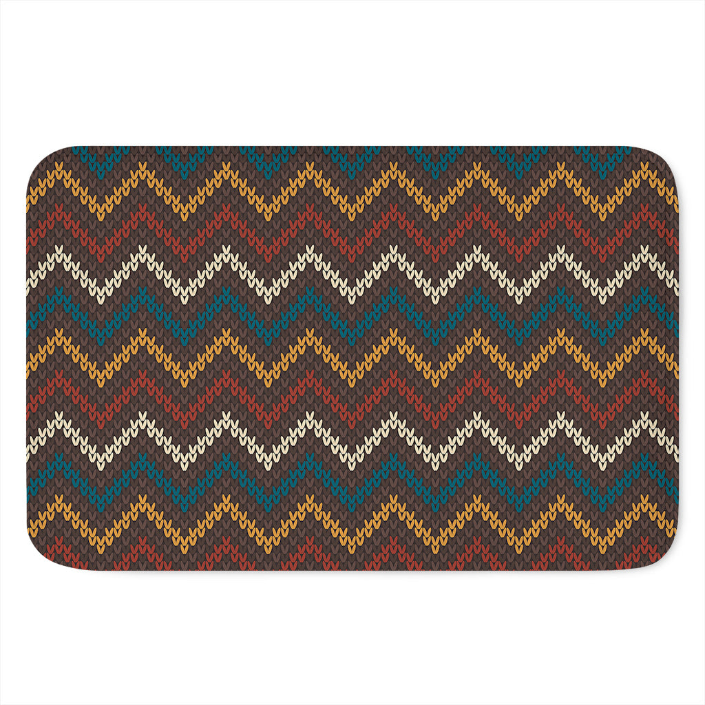 Vintage Chevron Knitted Pattern Print Indoor Door Mat