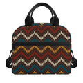 Vintage Chevron Knitted Pattern Print Insulated Lunch Bag