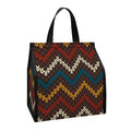 Vintage Chevron Knitted Pattern Print Insulated Lunch Tote