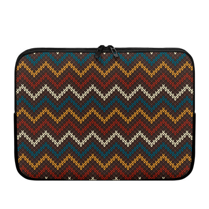 Vintage Chevron Knitted Pattern Print Laptop Sleeve