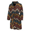 Vintage Chevron Knitted Pattern Print Men's Bathrobe