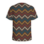 Vintage Chevron Knitted Pattern Print Men's Sports T-Shirt