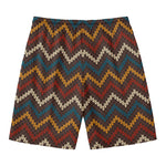 Vintage Chevron Knitted Pattern Print Men's Swim Trunks