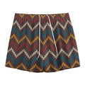 Vintage Chevron Knitted Pattern Print Mesh Shorts