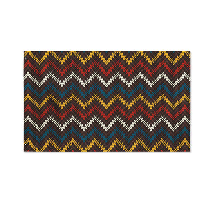 Vintage Chevron Knitted Pattern Print Polyester Flag