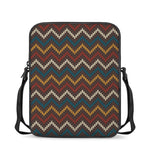 Vintage Chevron Knitted Pattern Print Rectangular Crossbody Bag