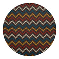 Vintage Chevron Knitted Pattern Print Round Blanket