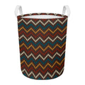 Vintage Chevron Knitted Pattern Print Round Laundry Basket