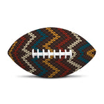 Vintage Chevron Knitted Pattern Print Rugby Ball