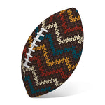 Vintage Chevron Knitted Pattern Print Rugby Ball