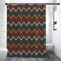 Vintage Chevron Knitted Pattern Print Shower Curtain