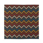 Vintage Chevron Knitted Pattern Print Silk Bandana