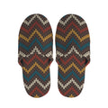 Vintage Chevron Knitted Pattern Print Slippers