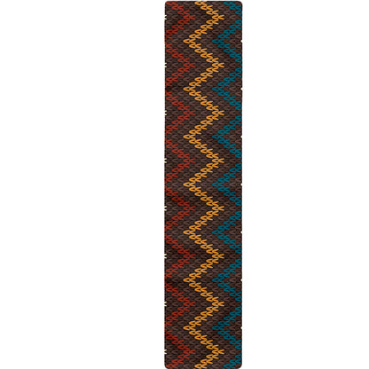 Vintage Chevron Knitted Pattern Print Table Runner
