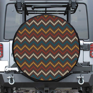 Vintage Chevron Knitted Pattern Print Tire Cover