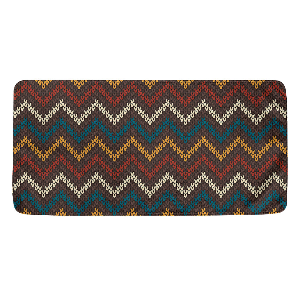 Vintage Chevron Knitted Pattern Print Towel
