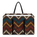 Vintage Chevron Knitted Pattern Print Utility Tote Bag