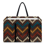 Vintage Chevron Knitted Pattern Print Utility Tote Bag