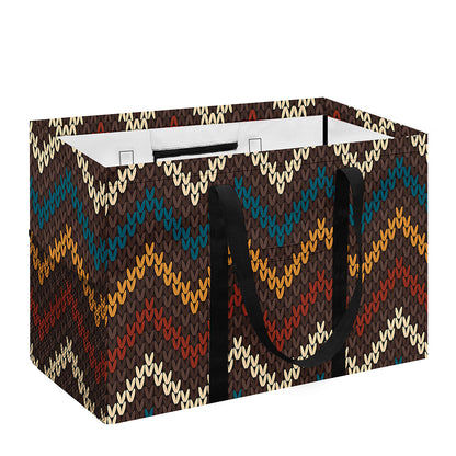 Vintage Chevron Knitted Pattern Print Utility Tote Bag