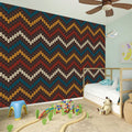Vintage Chevron Knitted Pattern Print Wall Sticker