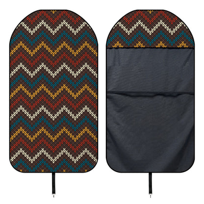 Vintage Chevron Knitted Pattern Print Waterproof Car Seat Cover