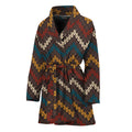 Vintage Chevron Knitted Pattern Print Women's Bathrobe