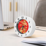 Vintage Chinese Flower Print Alarm Clock
