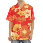 Vintage Chinese Flower Print Aloha Shirt