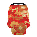 Vintage Chinese Flower Print Baby Seat Cover
