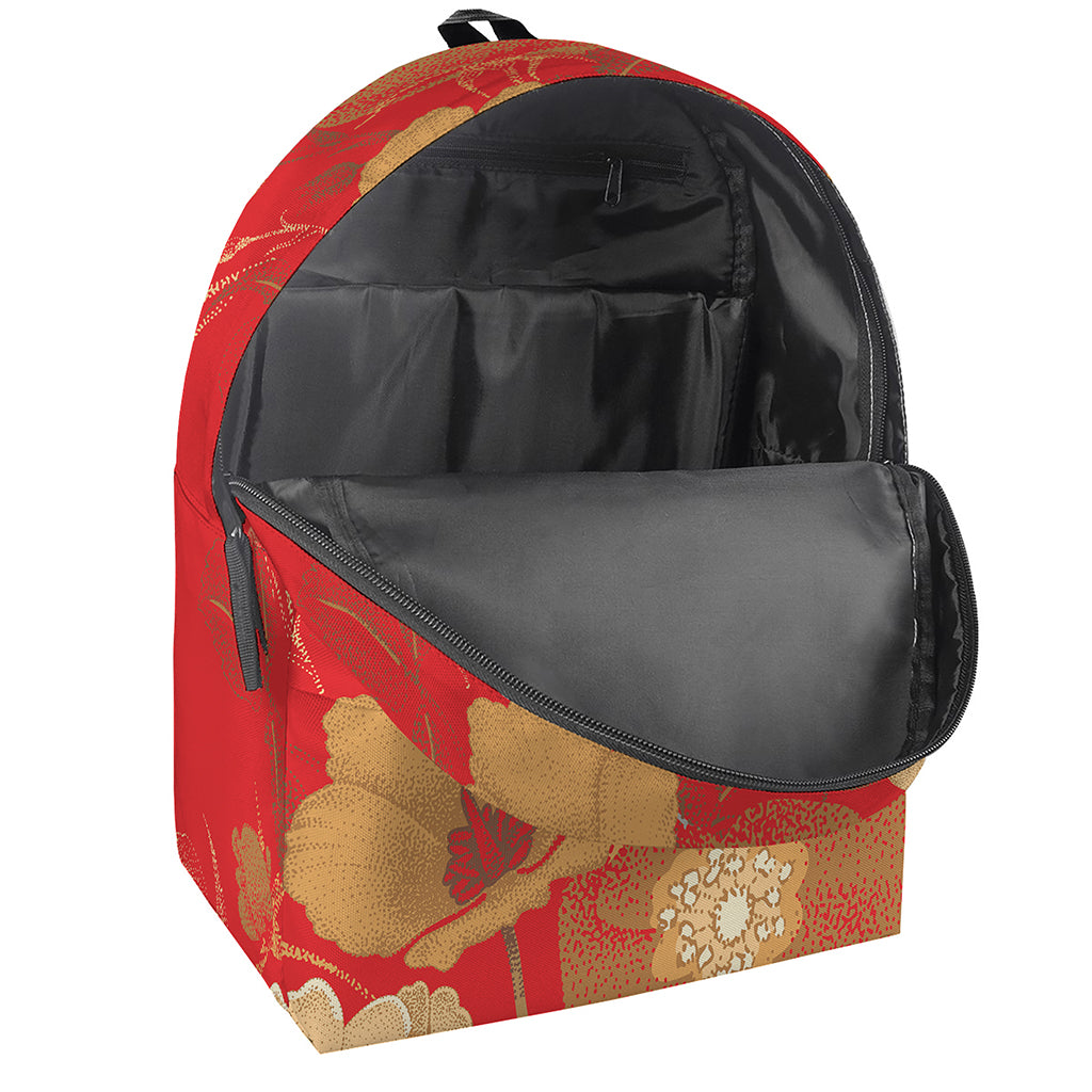 Vintage Chinese Flower Print Backpack