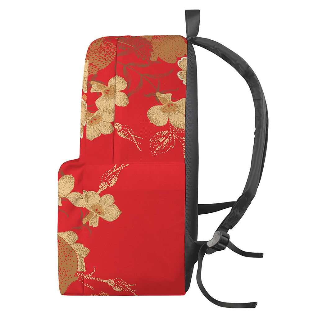 Vintage Chinese Flower Print Backpack