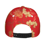 Vintage Chinese Flower Print Baseball Cap