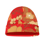 Vintage Chinese Flower Print Beanie