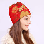 Vintage Chinese Flower Print Beanie