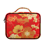 Vintage Chinese Flower Print Briefcase Bible Bag