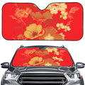 Vintage Chinese Flower Print Car Windshield Sun Shade
