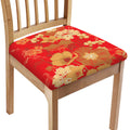 Vintage Chinese Flower Print Chair Cushion Cover