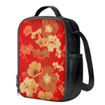 Vintage Chinese Flower Print Crossbody Lunch Bag